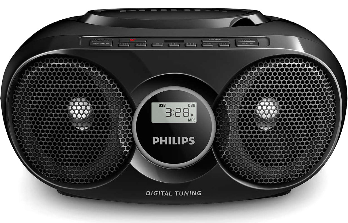 Philips AZ318B/12 магнитолаAZ318B/12 Philips AZ318B/12 магнитолаAZ318B/12Хотите слушать свои музыкальные коллекции с портативного плеера без использования наушников? Подключите портативный плеер к прямому порту USB магнитолы с CD от Philips и наслаждайтесь любимой музыкой в цифровом формате благодаря мощным динамикам. Режим динамического усиления НЧ максимизирует ваши ощущения от музыки, выделяя басовую составляющую музыки при любом уровне громкости одним нажатием кнопки! Частоты в нижней части диапазона басов обычно теряются при низком уровне громкости. Чтобы избежать этого, можно включить режим динамического усиления НЧ, тогда звук останется полноценным даже на малой громкости. Одно простое подключение, и вы можете наслаждаться любимой музыкой с портативных устройств и компьютеров. Просто подключите свое устройство к аудиовходу (3,5 мм) на комплекте АС Philips. На компьютерах подключение можно выполнить через разъем для наушников. Всю музыкальную коллекцию можно слушать через АС сразу после подключения. Технологии...