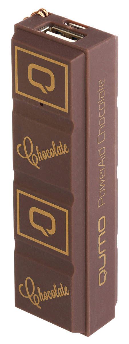 QUMO PowerAid 2.6S, Chocolate внешний аккумулятор20472(22043) QUMO PowerAid 2.6S, Chocolate внешний аккумулятор20472(22043)Сладкий внешний аккумулятор Qumo PowerAid 2.6S Chocolate - стильный и полезный аксессуар, позволяет подзарядить большинство современных смартфонов и телефонов и выполнен в оригинальном Шоколадном дизайне.