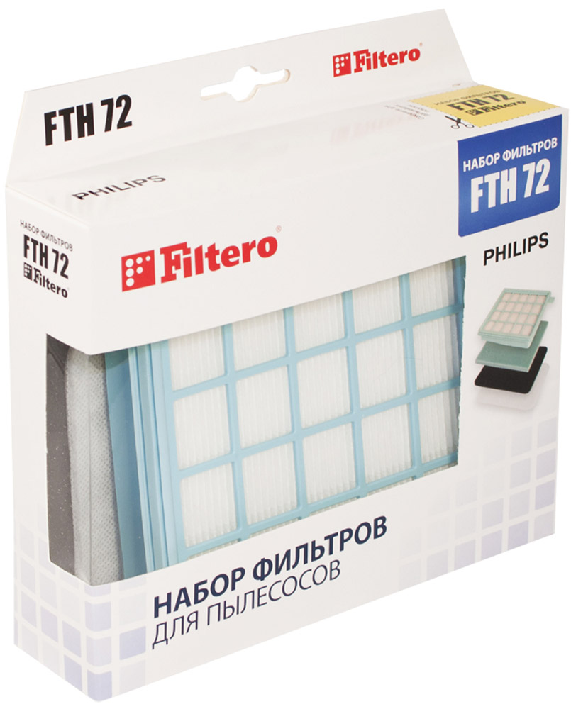 Filtero FTH 72 PHI набор фильтров для PhilipsFTH 72 Filtero FTH 72 PHI набор фильтров для PhilipsFTH 72Немоющийся НЕРА фильтр Filtero FTH 72 PHI препятствует выходу мельчайших частиц пыли и аллергенов из пылесоса в помещение. Он подлежит замене согласно рекомендации производителя пылесосов - не реже одного раза за 6 месяцев.