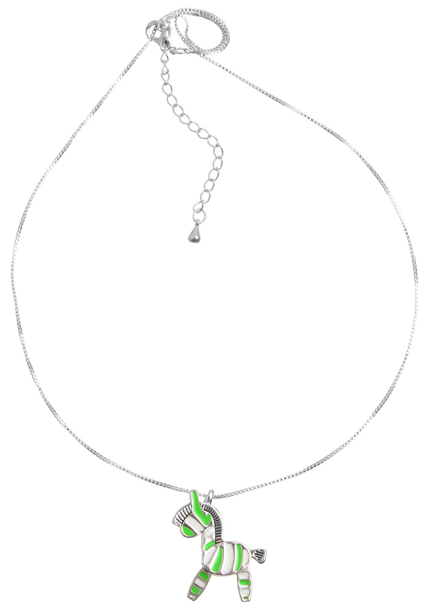 Колье Art-Silver, цвет: серебристый. 15591-59015591-590 Колье Art-Silver, цвет: серебристый. 15591-59015591-590Оригинальное колье Art-Silver выполнено из бижутерного сплава. Колье представляет собой тонкую цепочку, которая дополнена подвеской в виде зебры. Подвеска украшена вставками из эмали. Изделие застегивается на замок-карабин с регулирующей длину цепочкой. Стильное колье станет оригинальным аксессуаром, как для повседневного, так и для вечернего наряда, оно подчеркнет вашу индивидуальность и неповторимый стиль.