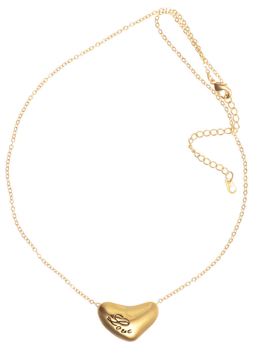 Колье Art-Silver, цвет: золотистый. 13267-55113267-551 Колье Art-Silver, цвет: золотистый. 13267-55113267-551Элегантное колье Art-Silver выполнено из бижутерного сплава с золотистым покрытием. Колье представляет собой тоненькую цепочку, дополненную подвеской в виде сердца. Подвеска оформлена гравировкой в виде надписи Love. Изделие застегивается на замок-карабин. Длина изделия регулируется за счет дополнительных звеньев. Изысканное колье станет оригинальным аксессуаром, как для повседневного, так и для вечернего наряда, оно подчеркнет вашу индивидуальность и неповторимый стиль.