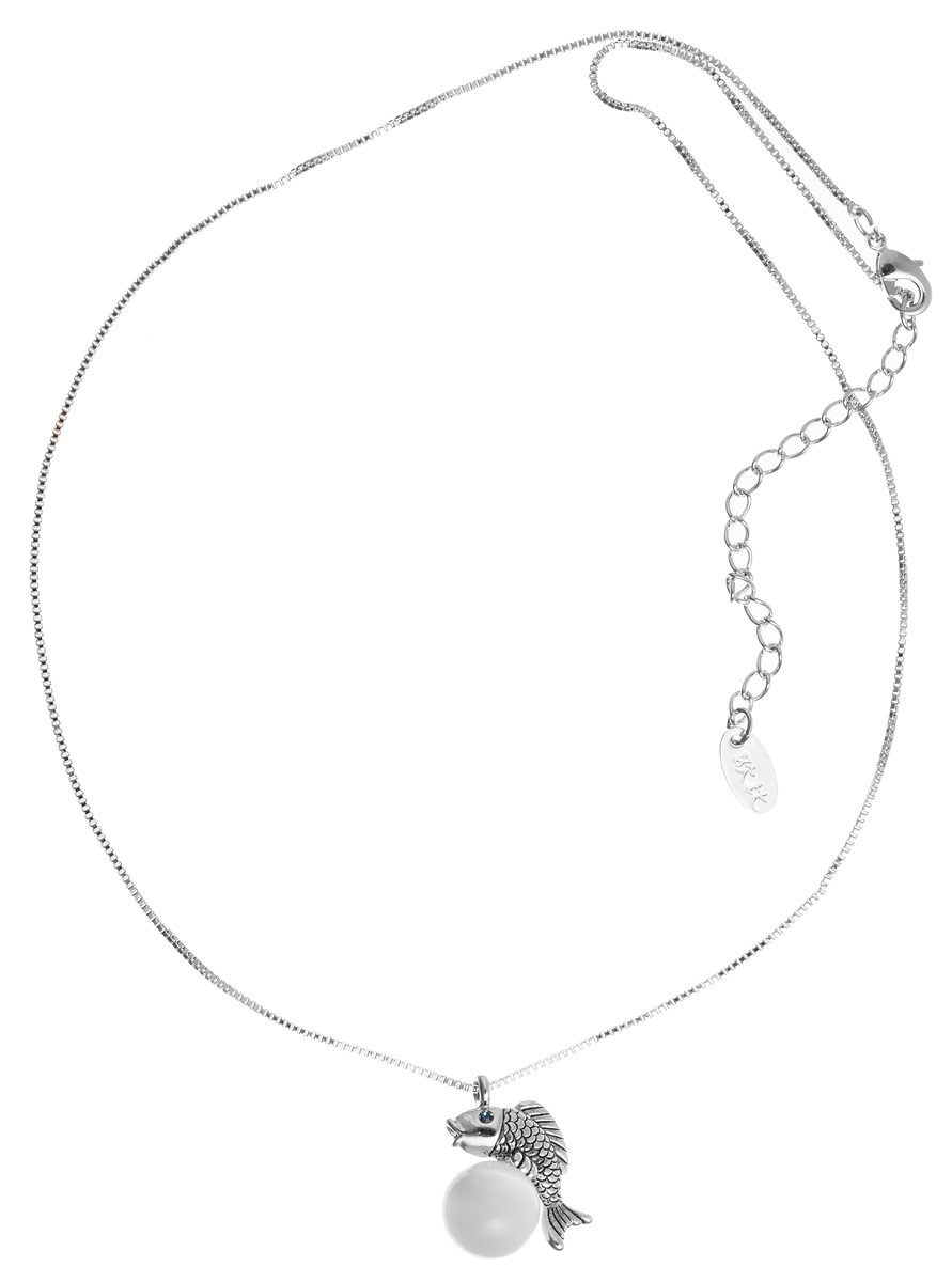 Колье Art-Silver, цвет: серебристый. 15448-46215448-462 Колье Art-Silver, цвет: серебристый. 15448-46215448-462Великолепное колье Art-Silver выполнено из бижутерного сплава. Колье представляет собой тонкую цепочку, которая дополнена кулоном в виде рыбки с бусиной из натурального камня кошачий глаз. Подвеска украшена вставками из циркона. Изделие застегивается на замок- карабин с регулирующей длину цепочкой. Изысканное колье станет оригинальным аксессуаром, как для повседневного, так и для вечернего наряда, оно подчеркнет вашу индивидуальность и неповторимый стиль.