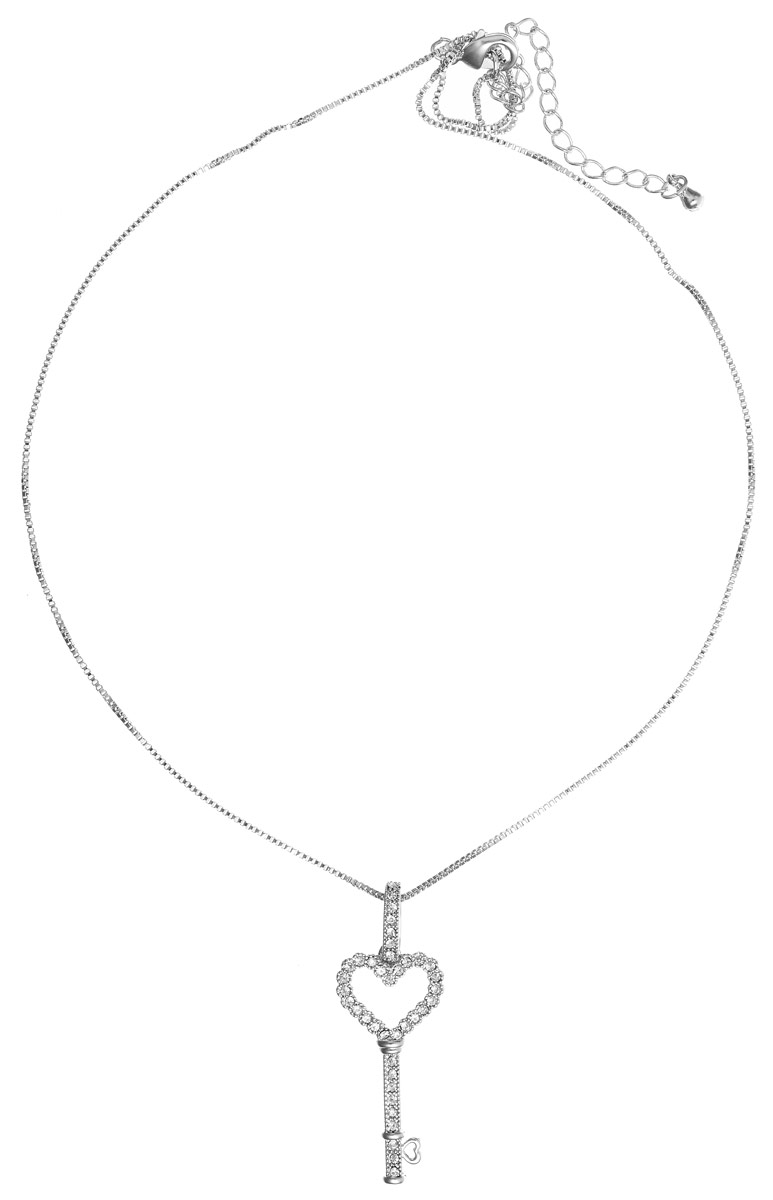 Кулон Art-Silver, цвет: серебряный. М01400-814М01400-814 Кулон Art-Silver, цвет: серебряный. М01400-814М01400-814Элегантный кулон Art-Silver изготовлен в виде ключика из бижутерийного сплава, который инкрустирован цирконами и дополнен изящной цепочкой. Украшение застегивается на замок-карабин, длина изделия регулируется за счет дополнительных звеньев в цепочке. В комплекте с изделием поставляется мешочек для хранения с фирменной символикой. Кулон Art-Silver поможет дополнить любой образ и привнести в него завершающий штрих.