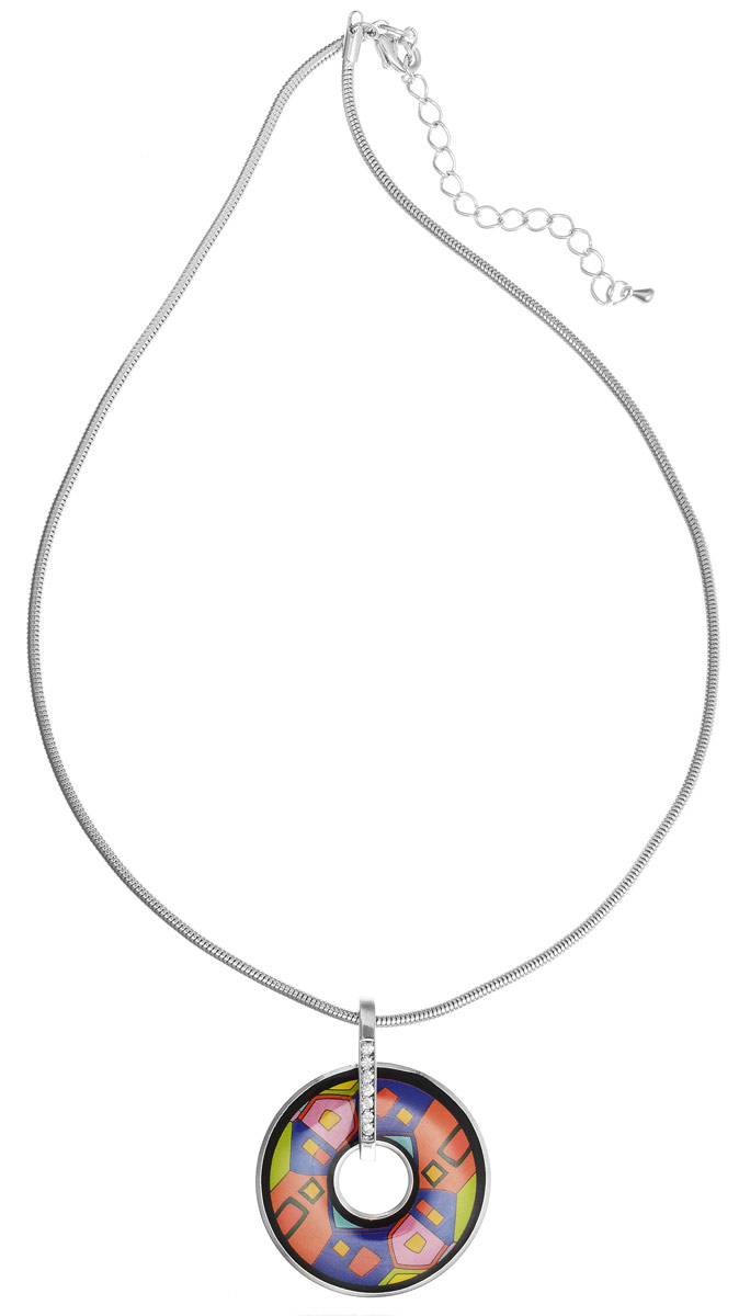 Колье Art-Silver, цвет: серебряный, мультицвет. ФКЛ212-370ФКЛ212-370 Колье Art-Silver, цвет: серебряный, мультицвет. ФКЛ212-370ФКЛ212-370Стильное колье Art-Silver изготовлено из бижутерийного сплава. Изделие дополнено подвеской, которая инкрустирована цирконами и оформлена вставкой из эмали. Колье застегивается на практичный замок-карабин, длина изделия регулируется за счет дополнительных звеньев. В комплекте с украшением поставляется мешочек для хранения с фирменной символикой. Колье Art-Silver поможет дополнить любой образ и привнести в него завершающий штрих.