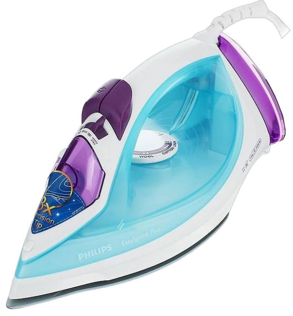 Philips GC2045/26 EasySpeed утюг в термостойкой коробке для храненияGC2045/26 Philips GC2045/26 EasySpeed утюг в термостойкой коробке для храненияGC2045/26Утюг EasySpeed Plus обеспечивает более быстрое глажение благодаря высокой мощности, носику Triple Precision, равномерному нагреву подошвы, постоянной подаче пара и паровому удару. Мощность до 2300 Вт: Мощность до 2300 Вт обеспечивает постоянную высокую подачу пара. Паровой удар 120 г : Паровой удар 120 г позволяет легко разгладить даже самые жесткие складки. Подача пара до 35 г/мин: Постоянная подача пара до 35 г/мин обеспечивает оптимальное количество пара для эффективного разглаживания складок. Термоизолированный короб для хранения: Термоизолированный короб предназначен для удобного хранения горячего утюга. Для продления срока службы короба, прежде чем помещать утюг в короб, отсоединяйте его от электросети и сливайте воду из резервуара. Нижняя часть короба при этом может нагреваться, однако риск повреждения отсутствует. Керамическая подошва: Керамическая подошва устойчива к...