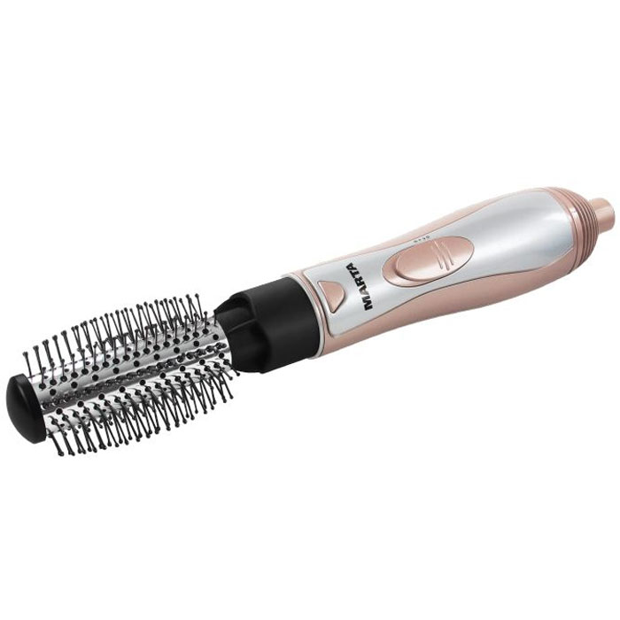 Marta MT-1466, Pink фен-расческаMT-1466 Marta MT-1466, Pink фен-расческаMT-1466Компактный многофункциональный фен-расческа Marta MT-1466 с режимами холодного и горячего воздуха, а также двумя режимами мощности воздушного потока подойдет как для неторопливой сушки, так и для интенсивной укладки волос. 4 насадки в комплекте идеальны для каждодневного всестороннего ухода за волосами. Комплект насадок включает в себя щипцы для завивки и щипцы для выпрямления волос, концентратор для укладки волос и мягкую круглую щетку для расчесывания. Фен-расческа Marta MT-1466 займет минимум места и дома, и в багаже, с таким набором можно смело отправляться в любое путешествие, сохранив все возможности по уходу за своей прической. Предохранитель шнура от перекручивания и удобная петелька для подвешивания сделают работу с феном комфортной даже в мелочах. Надежный фен-расческа Marta MT-1466 – это необходимая вещь дома, на работе и в путешествии.