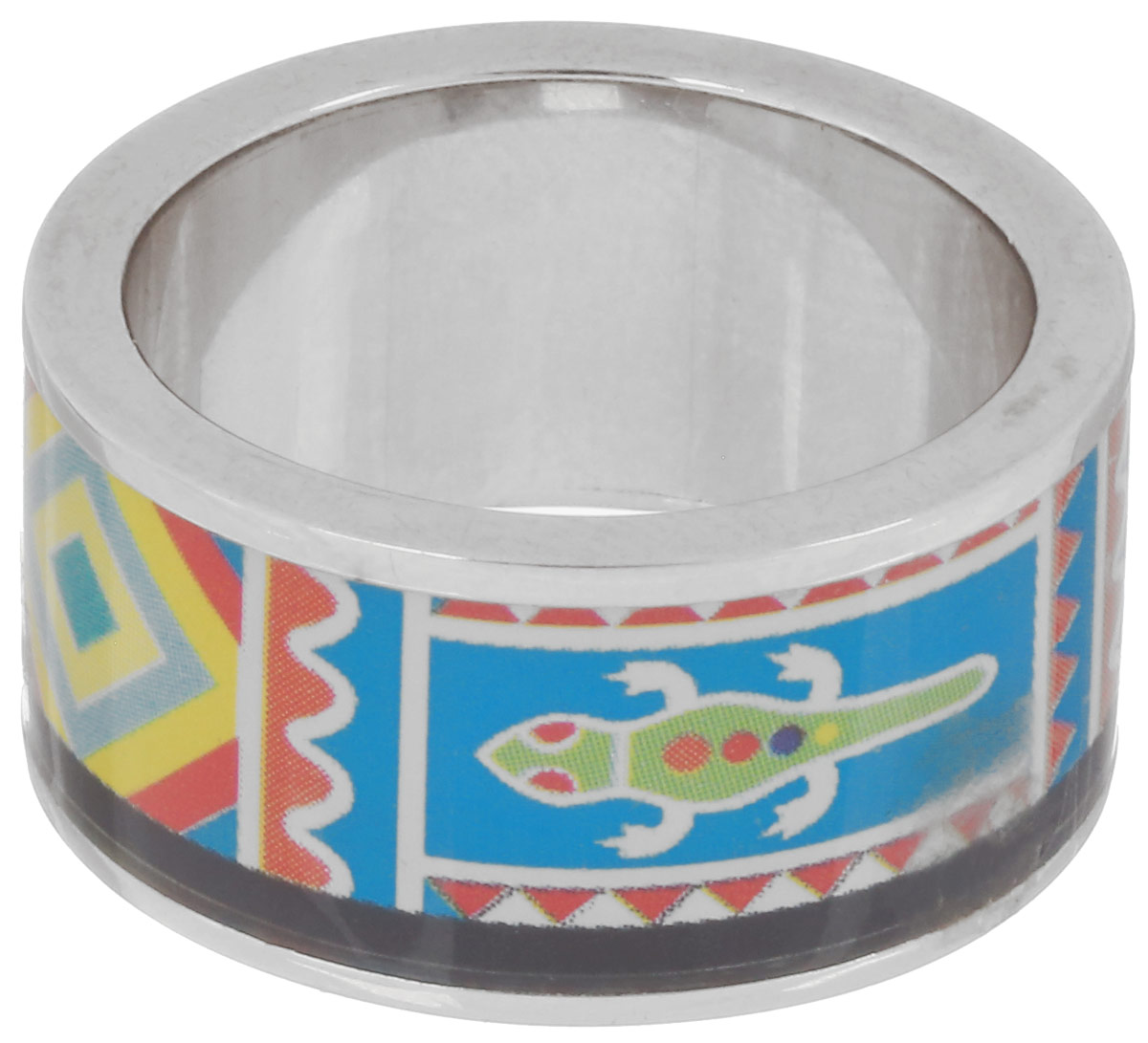 Кольцо Art-Silver, цвет: серебристый, голубой, мультиколор. ФК103-320. Размер 17,5ФК103-320 Кольцо Art-Silver, цвет: серебристый, голубой, мультиколор. ФК103-320. Размер 17,5ФК103-320Великолепное кольцо Art-Silver изготовлено из бижутерного сплава. Изделие с покрытием из эмали оформлено принтом в виде оригинального орнамента. Стильное кольцо придаст вашему образу изюминку и подчеркнет индивидуальность.
