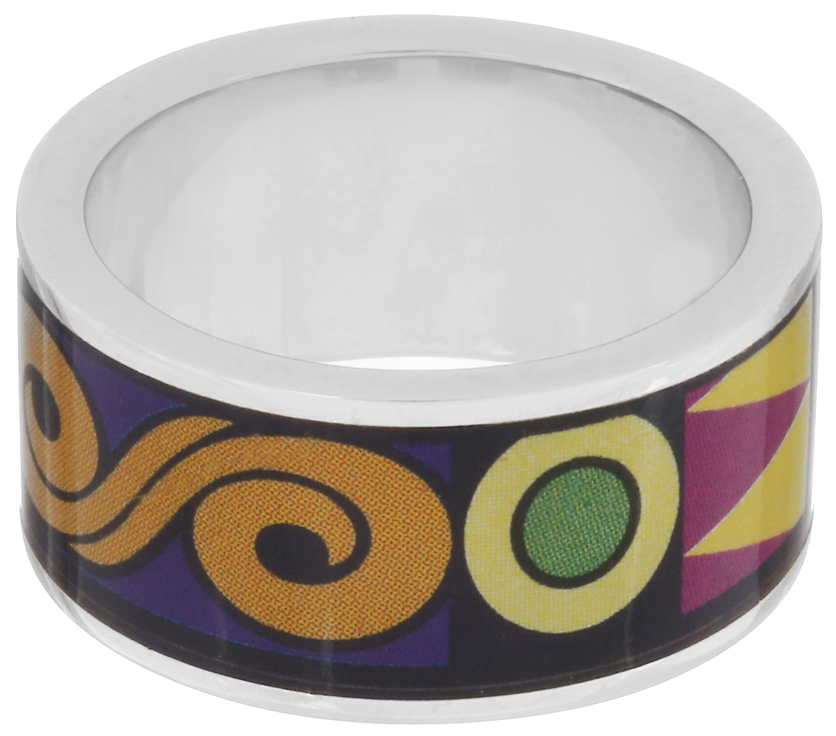 Кольцо Art-Silver, цвет: серебристый, черный, мультиколор. ФК104-1-320. Размер 16,5ФК104-1-320 Кольцо Art-Silver, цвет: серебристый, черный, мультиколор. ФК104-1-320. Размер 16,5ФК104-1-320Стильное кольцо Art-Silver изготовлено из бижутерного сплава. Изделие оформлено оригинальным принтом и покрыто эмалью. Стильное кольцо придаст вашему образу изюминку и подчеркнет индивидуальность.