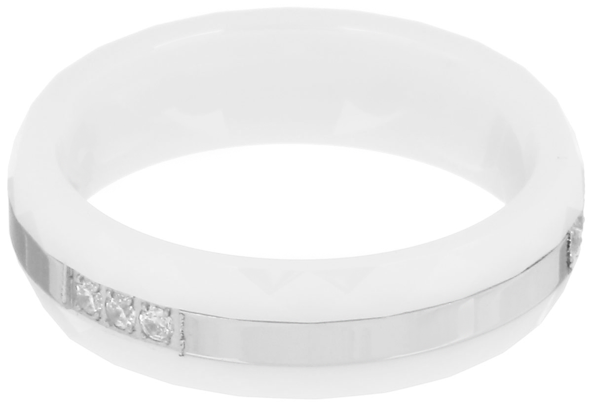 Кольцо Art-Silver, цвет: белый, серебристый. КБ2077-733. Размер 18КБ2077-733 Кольцо Art-Silver, цвет: белый, серебристый. КБ2077-733. Размер 18КБ2077-733Стильное кольцо Art-Silver изготовлено из керамики. Изделие дополнено вставкой из стали и оформлено цирконами. Стильное кольцо придаст вашему образу изюминку и подчеркнет индивидуальность.