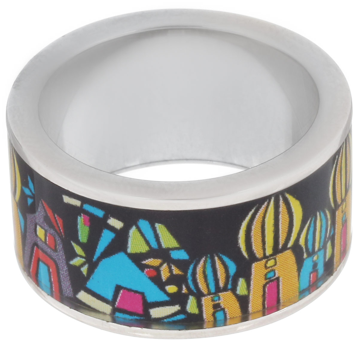 Кольцо Art-Silver, цвет: серебристый, черный, желтый. ФК106-1-320. Размер 16,5ФК106-1-320 Кольцо Art-Silver, цвет: серебристый, черный, желтый. ФК106-1-320. Размер 16,5ФК106-1-320Стильное кольцо Art-Silver изготовлено из бижутерного сплава. Изделие оформлено оригинальным принтом и покрыто эмалью. Стильное кольцо придаст вашему образу изюминку и подчеркнет индивидуальность.