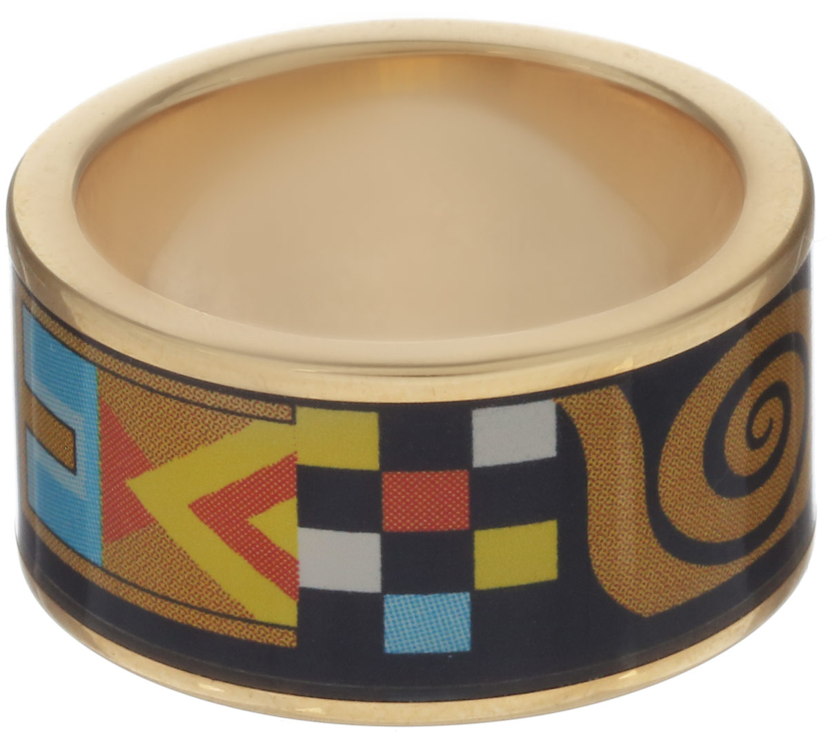 Кольцо Art-Silver, цвет: золотистый, мультиколор. ФК110-320. Размер 17,5ФК110-320 Кольцо Art-Silver, цвет: золотистый, мультиколор. ФК110-320. Размер 17,5ФК110-320Стильное кольцо Art-Silver изготовлено из бижутерного сплава с покрытием под золото. Изделие оформлено оригинальным принтом и покрыто эмалью. Стильное кольцо придаст вашему образу изюминку и подчеркнет индивидуальность.