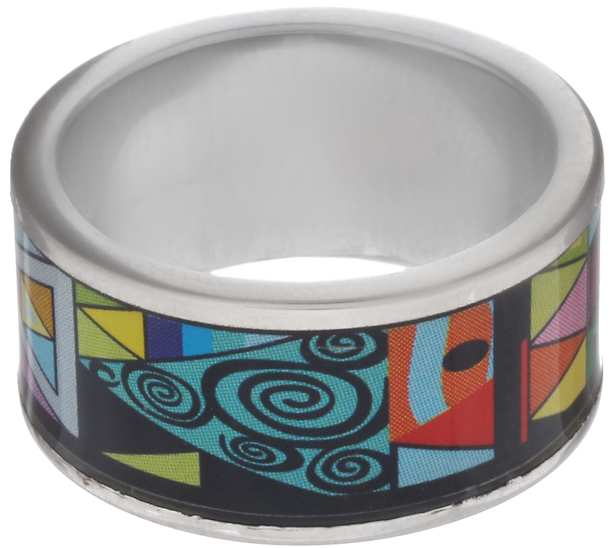 Кольцо Art-Silver, цвет: серебристый, черный, голубой. ФК127-1-320. Размер 18,5ФК127-1-320 Кольцо Art-Silver, цвет: серебристый, черный, голубой. ФК127-1-320. Размер 18,5ФК127-1-320Стильное кольцо Art-Silver изготовлено из бижутерного сплава. Изделие оформлено оригинальным принтом и покрыто эмалью. Стильное кольцо придаст вашему образу изюминку и подчеркнет индивидуальность.