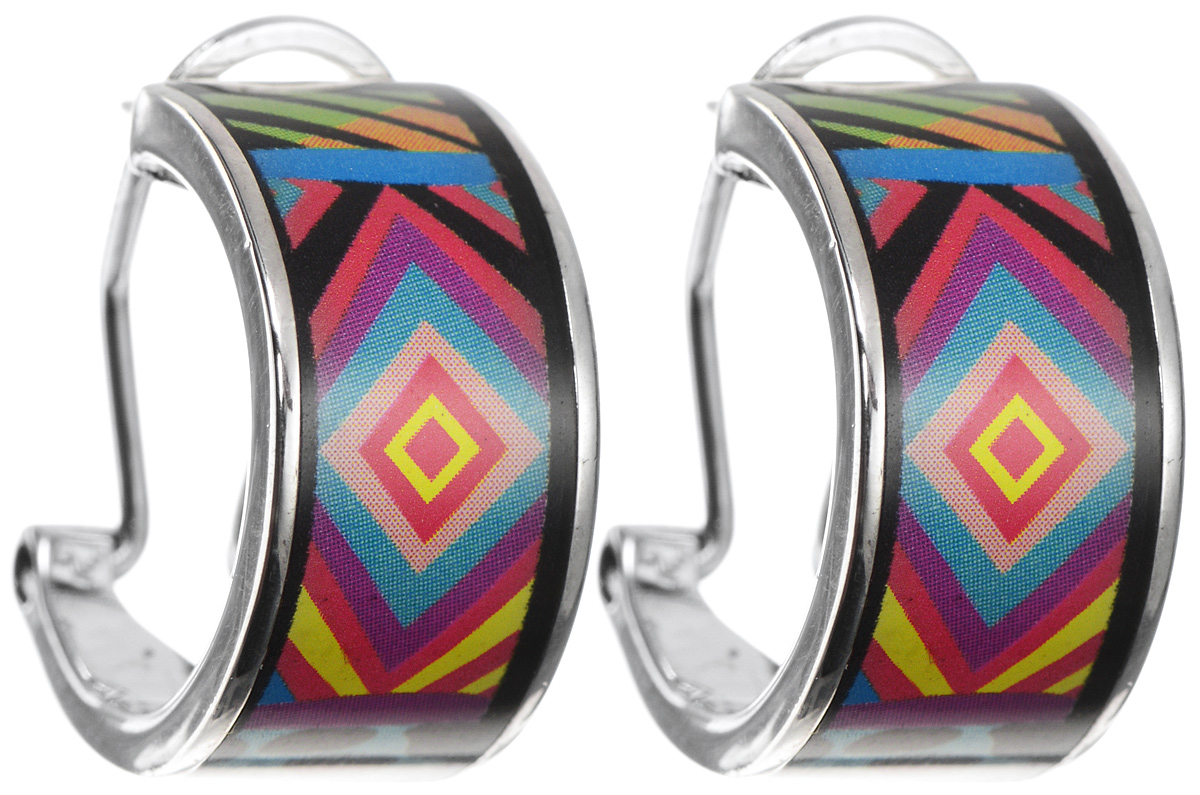 Серьги Art-Silver, цвет: серебристый, черный, оранжевый. ФС101-420ФС101-420 Серьги Art-Silver, цвет: серебристый, черный, оранжевый. ФС101-420ФС101-420Оригинальные серьги Art-Silver, выполнены из бижутерного сплава. Изделие застегивается на удобный итальянский замок. Изделие оформлено оригинальным принтом, покрыто эмалью. Изысканные серьги станут модным аксессуаром как для повседневного наряда, они подчеркнет вашу индивидуальность и неповторимый стиль, и помогут создать незабываемый уникальный образ.