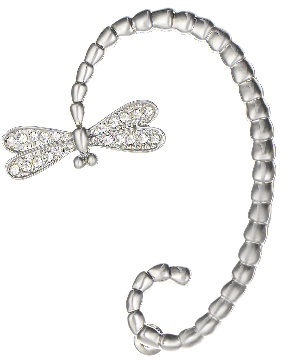 Серьга-кафф Art-Silver, цвет: серебристый. D44461-02Aw-581D44461-02Aw-581 Серьга-кафф Art-Silver, цвет: серебристый. D44461-02Aw-581D44461-02Aw-581Оригинальная серьга-кафф Art-Silver, изготовлены из бижутерного сплава. Украшение выполнено в виде стрекозы. В качестве основы украшения использован замок-гвоздик с фиксатором из металла. Изделие декорировано элементами из кубического циркония. Украшение выполнено в форме изгиба женского ушка (надевается на левое ухо). Стильная серьга-кафф придаст вашему образу изюминку и подчеркнет индивидуальность вашего стиля.