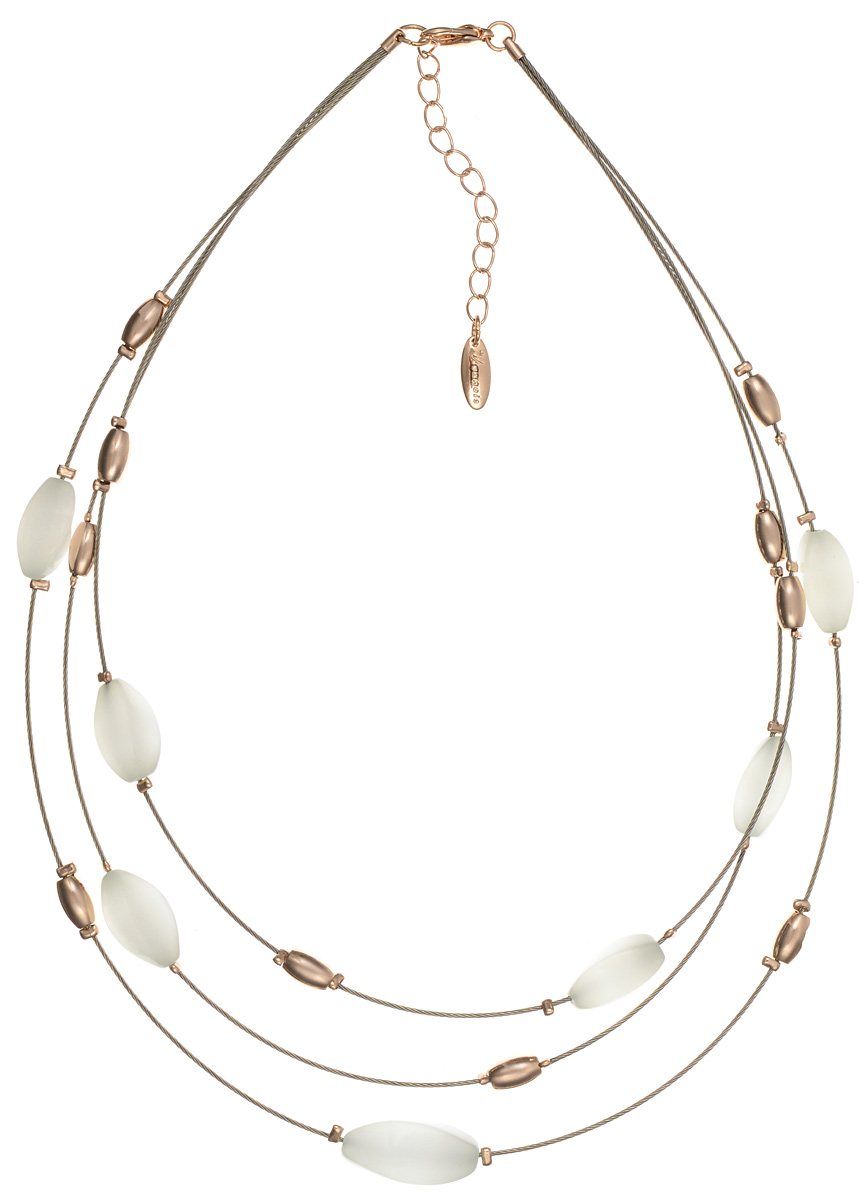 Ожерелье Art-Silver, цвет: серый, золотой. 058498-1349058498-1349 Ожерелье Art-Silver, цвет: серый, золотой. 058498-1349058498-1349Оригинальное ожерелье современного дизайна Art-Silver изготовлено из бижутерийного сплава с позолотой и натурального камня. Украшение застегивается на замок-карабин, длина регулируется. В комплекте с изделием поставляется мешочек для хранения с фирменной символикой. Ожерелье Art-Silver поможет дополнить любой образ и привнести в него завершающий штрих.