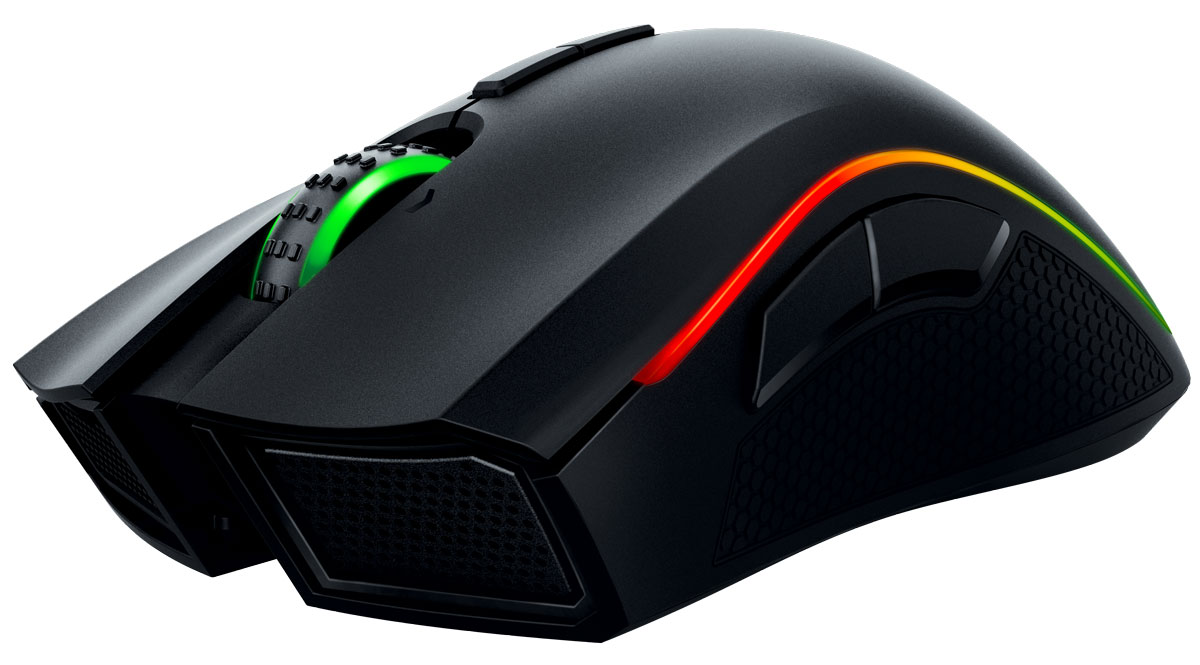 Razer Mamba Chroma игровая мышьRZ01-01360100-R3G1 Razer Mamba Chroma игровая мышьRZ01-01360100-R3G1Благодаря самому точному в миру сенсору для игровой мыши с разрешением 16 000 dpi мышь Razer Mamba Chroma обеспечивает непревзойденную точность, увеличивая ваши игровые преимущества над соперниками. А благодаря способности отслеживать перемещение мыши в 1 dpi и высоту отрыва с точностью до 0,1 мм мышь Razer Mamba Chroma помогает вам моментально реагировать на любую ситуацию на пути к победе. Вы можете выбрать быстрые щелчки, имитирующие интенсивную стрельбу, или более внушительные и четкие щелчки, так как мышь Razer Mamba оснащена сверхчувствительными кнопками с регулируемым механизмом силы нажатия, который вы можете отрегулировать согласно своим предпочтениям. Выберите один из нескольких уровней силы срабатывания, чтобы установить чувствительность щелчка, подходящую именно вам: высокую для контролируемой снайперской стрельбы или низкую для быстрой стрельбы во время интенсивных схваток в MOBA. Благодаря передовой двойной...