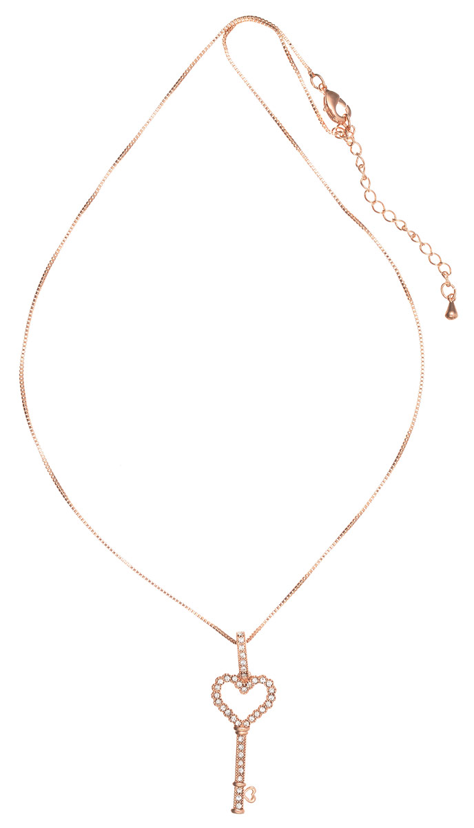 Колье Art-Silver, цвет: золотой. М01400-РЗ-824М01400-РЗ-824 Колье Art-Silver, цвет: золотой. М01400-РЗ-824М01400-РЗ-824Великолепное колье Art-Silver выполнено из бижутерного сплава с покрытием под золото. Колье представляет собой тонкую цепочку, которая дополнена подвеской в виде ключа. Подвеска украшена цирконами. Изделие застегивается на замок-карабин с регулирующей длину цепочкой. Изысканное колье станет оригинальным аксессуаром, как для повседневного, так и для вечернего наряда, оно подчеркнет вашу индивидуальность и неповторимый стиль.