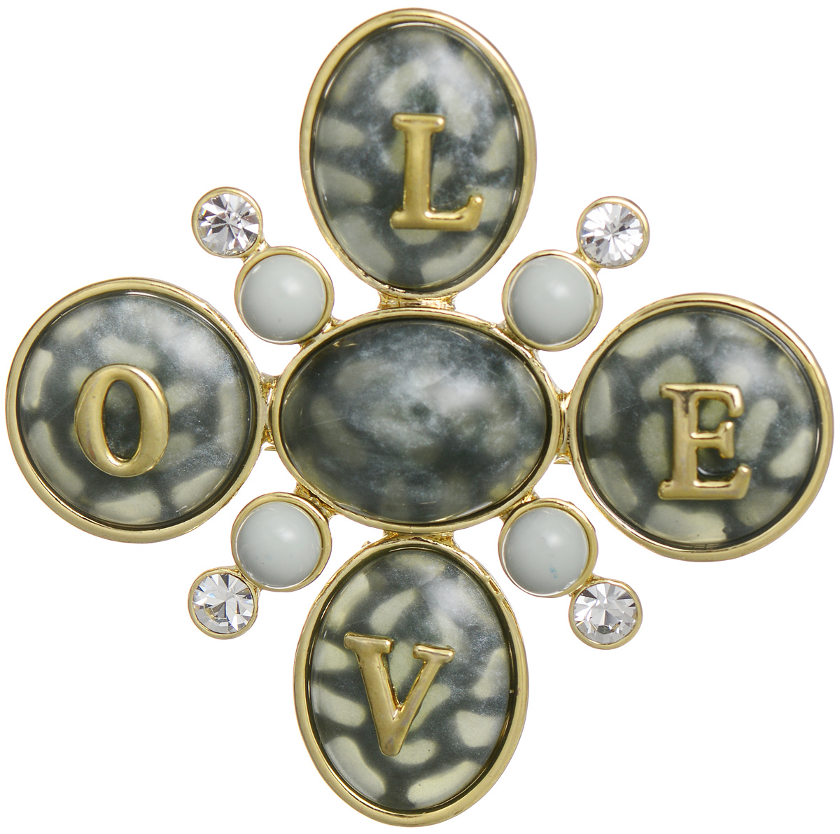 Брошь Art-Silver, цвет: золотистый, серый. MH05874-G-C-814MH05874-G-C-814 Брошь Art-Silver, цвет: золотистый, серый. MH05874-G-C-814MH05874-G-C-814Эффектная брошь Art-Silver, выполнена в оригинальном стиле с надписью Love из бижутерного сплава и оформлена камнями и стразами. Брошь крепится с помощью иголки с замочком. Такая брошь позволит вам с легкостью воплотить самую смелую фантазию и создать собственный, неповторимый образ.