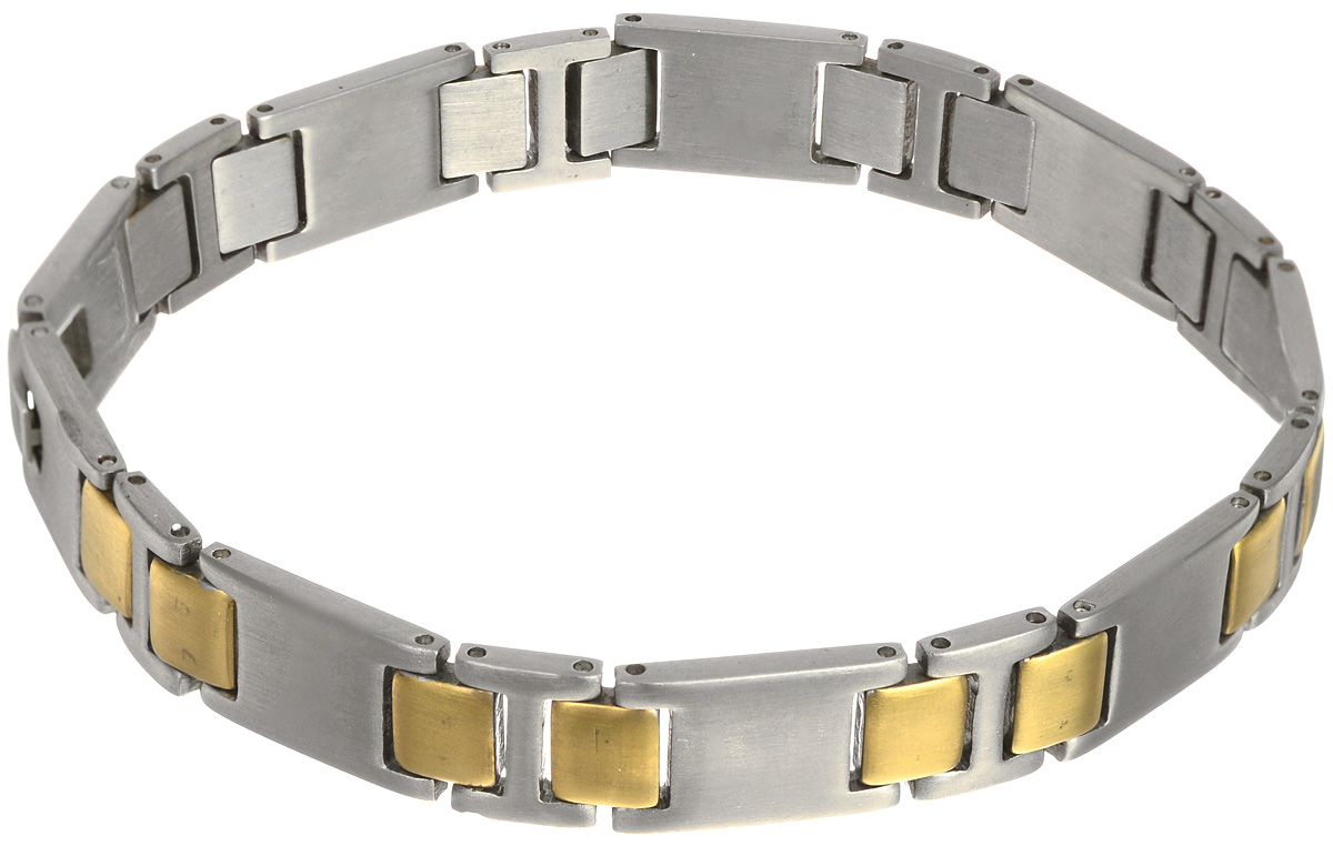 Браслет Art-Silver, цвет: серебристый, золотистый. 01033-61001033-610 Браслет Art-Silver, цвет: серебристый, золотистый. 01033-61001033-610Лаконичный браслет выполнен из бижутерного сплава и стали. Браслет застегивается при помощи замка-пряжки, благодаря которой браслет легко снимать и надевать. Необычный браслет блестяще подчеркнет ваш изысканный вкус и поможет внести разнообразие в привычный образ.