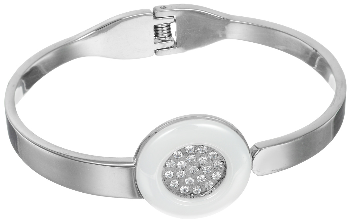 Браслет Art-Silver, цвет: серебристый, белый. КБ207-1026КБ207-1026 Браслет Art-Silver, цвет: серебристый, белый. КБ207-1026КБ207-1026Шикарный женский браслет Art-Silver состоит из металлической основы, дополненной декоративным элементом в виде часов с керамическим покрытием и оформленным стразами из кубического циркона. Браслет на пружинке, что позволяет идеально зафиксировать модель на руке. Это стильное украшение элегантно завершит модный образ и подчеркнет ваш утонченный вкус.