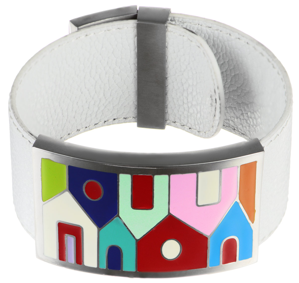 Браслет Art-Silver, цвет: белый, мультиколор. BRw02-703BRw02-703 Браслет Art-Silver, цвет: белый, мультиколор. BRw02-703BRw02-703Изысканный женский браслет Art-Silver изготовлен из натуральной кожи с декоративным элементом из бижутерного сплава, покрытым эмалью с ярким неповторимым орнаментом. Удобная застежка-пряжка позволит оптимально зафиксировать браслет на руке. Это оригинальное и красивое украшение внесет изюминку в повседневный образ, а также подчеркнет ваш изысканный вкус.