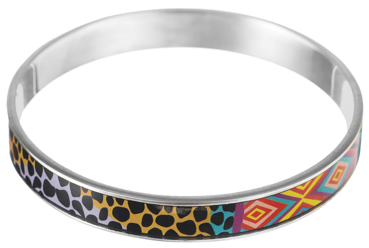 Браслет Art-Silver, цвет: серебристый, мультиколор. ФБм110-1-320ФБм110-1-320 Браслет Art-Silver, цвет: серебристый, мультиколор. ФБм110-1-320ФБм110-1-320Браслет Art-Silver изготовлен из бижутерного сплава. Изделие на лицевой стороне покрыто эмалью с ярким неповторимым орнаментом. Красивое и необычное украшение блестяще подчеркнет изысканный вкус, женственность и красоту своей обладательницы и поможет внести разнообразие в привычный образ.