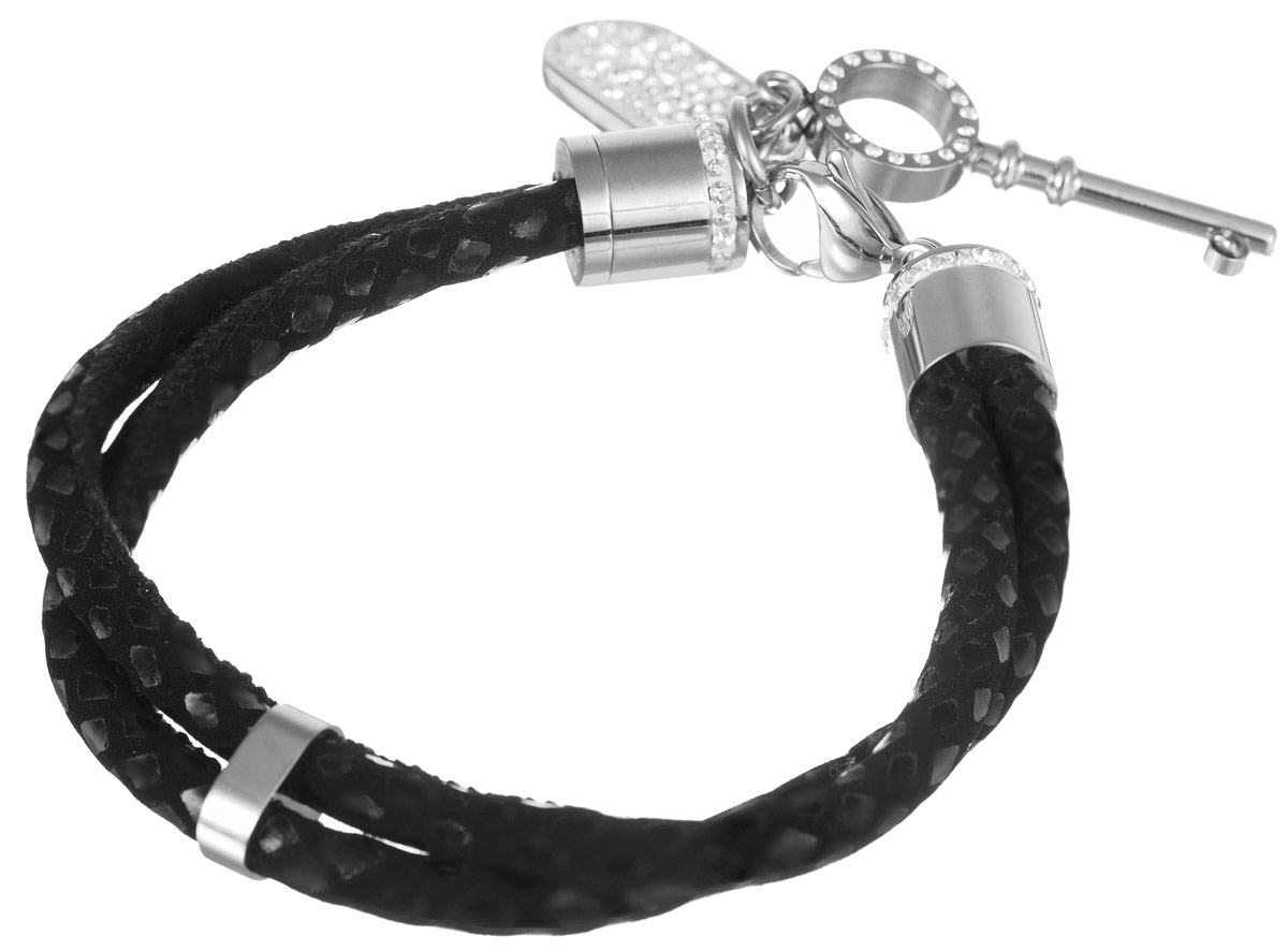 Браслет Art-Silver, цвет: серебристый, черный. КЖ2-1173КЖ2-1173 Браслет Art-Silver, цвет: серебристый, черный. КЖ2-1173КЖ2-1173Лаконичный женский браслет выполнен из высококачественной стали и текстиля со вставками из кубического циркона. Браслет застегивается при помощи застежки-карабина, благодаря чему его легко снимать и надевать. Необычный браслет блестяще подчеркнет ваш изысканный вкус и поможет внести разнообразие в привычный образ.