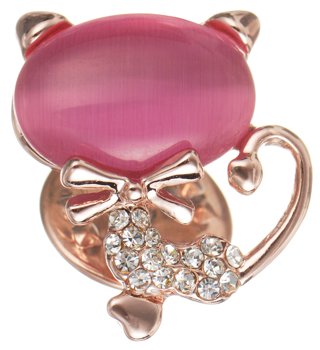 Брошь Art-Silver, цвет: золотистый, розовый. 011418-003-302011418-003-302 Брошь Art-Silver, цвет: золотистый, розовый. 011418-003-302011418-003-302Эффектная брошь Art-Silver, выполнена в виде кошечки из бижутерного сплава и оформлена стразами и искусственным камнем. Брошь крепится с помощью иголки с замочком. Такая брошь позволит вам с легкостью воплотить самую смелую фантазию и создать собственный, неповторимый образ.