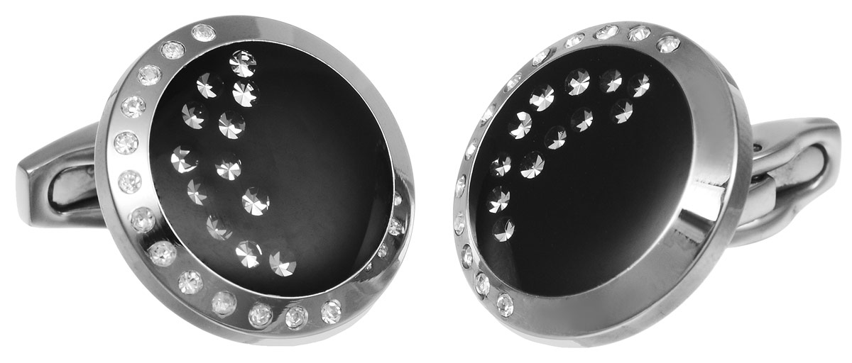 Запонки Art-Silver, цвет: серебристый, черный. К013-703К013-703 Запонки Art-Silver, цвет: серебристый, черный. К013-703К013-703Стильные запонки Art-Silver, изготовленные из высококачественной стали и декорированные стразами, непременно станут объектом внимания и подчеркнут ваш изысканный вкус. Запонки - символ мужской элегантности. Они являются неотъемлемой частью вечернего туалета. Мужские запонки великолепного дизайна будут отличным подарком для каждого.