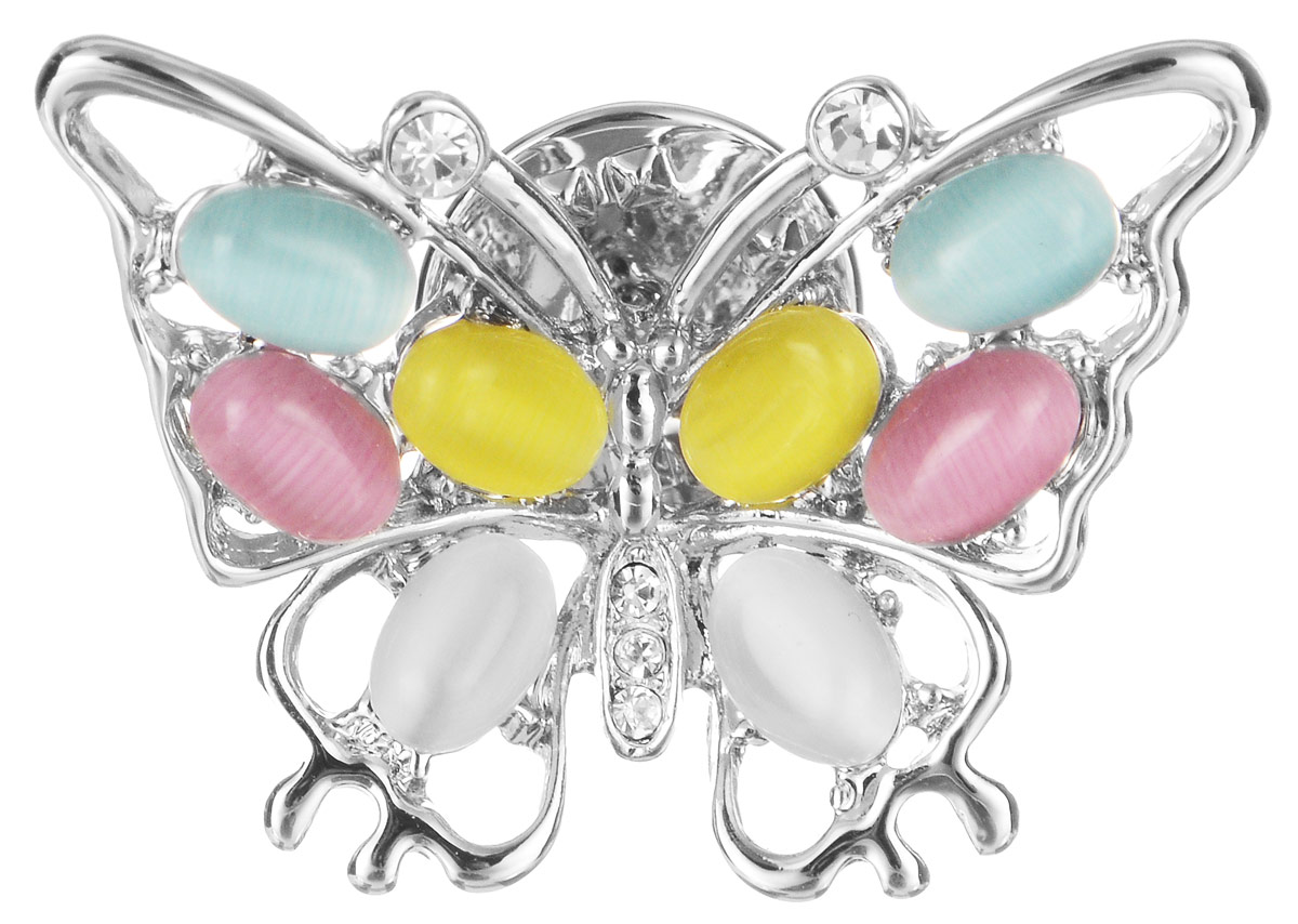 Брошь Art-Silver, цвет: серебристый, голубой, розовый, желтый, белый. 059482-674059482-674 Брошь Art-Silver, цвет: серебристый, голубой, розовый, желтый, белый. 059482-674059482-674Эффектная брошь Art-Silver, выполнена в виде бабочки из бижутерного сплава и оформлена стразами и искусственными камнями. Брошь крепится с помощью иголки с замочком. Такая брошь позволит вам с легкостью воплотить самую смелую фантазию и создать собственный, неповторимый образ.
