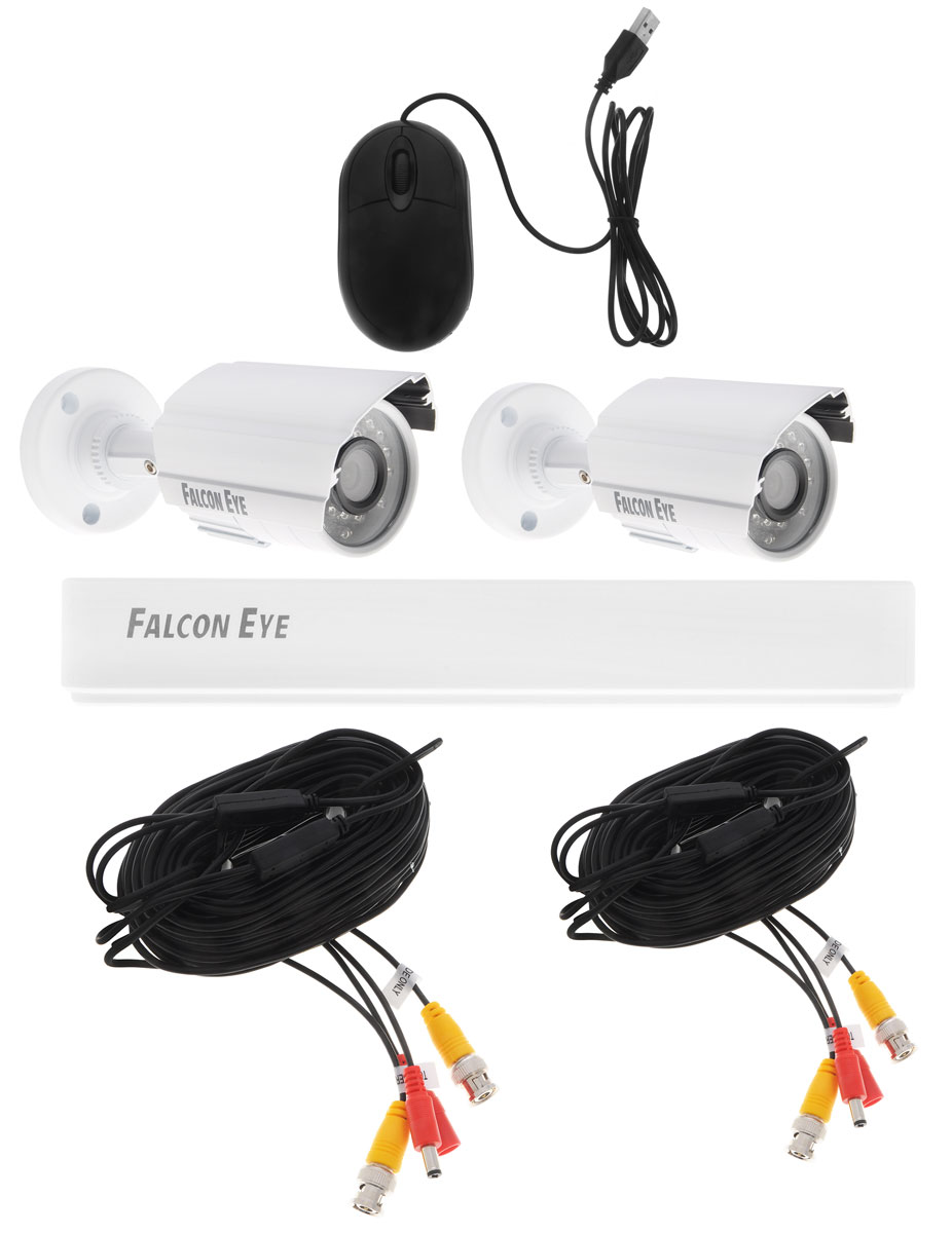 Falcon Eye FE-104AHD Kit Light комплект видеонаблюденияFE-104AHD KIT Light Falcon Eye FE-104AHD Kit Light комплект видеонаблюденияFE-104AHD KIT LightFalcon Eye FE-104AHD Kit Light - современный комплект видеонаблюдения, представляющий собой набор высококачественного оборудования для самостоятельного построения системы видеонаблюдения. Развернуть и настроить систему сможет даже не обладающий специальными знаниями человек. Технические характеристики комплекта, надежность и функциональность удовлетворяют самым строгим критериям оценки систем безопасности для дома офиса и дачи. Камеры с разрешением 1 Мпикс и сенсором Aptina AR0141 позволят записать сигнал с четкостью, достаточной для детального просмотра, а также для того, чтобы при необходимости использовать видеозапись, как доказательство противоправного действия. В видеорегистраторе воплощены все самые передовые технологии для систем видеонаблюдения: разрешение записи до 960H/720P/D1, возможность удаленного просмотра видео при помощи облачной технологии P2P на мобильных устройствах различных платформ. Резервное копирование: USB HDD, USB DVD-RW ...