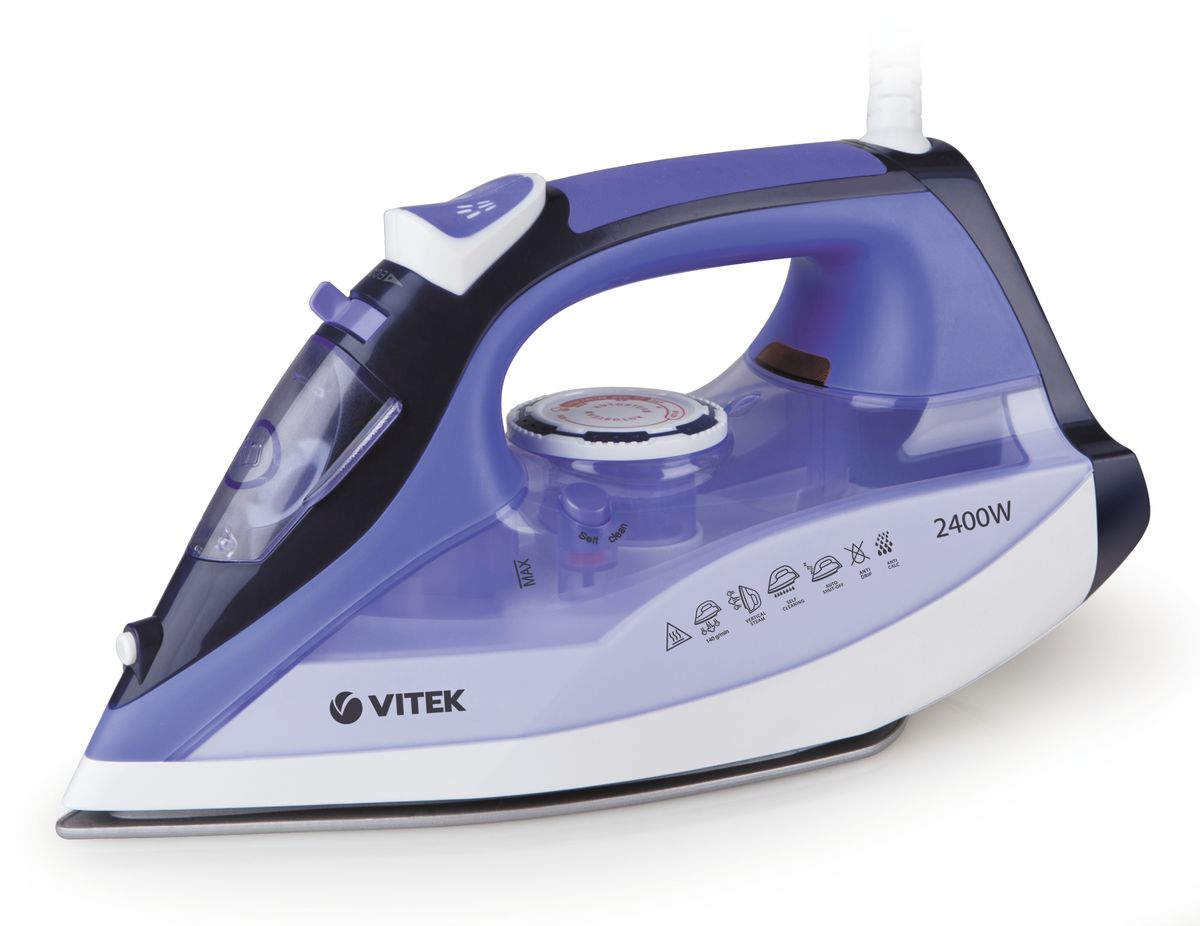 Vitek VT-1239(B) утюгVT-1239(B) Vitek VT-1239(B) утюгVT-1239(B)Утюг Vitek VT-1239(B) с пароувлажнением и плавной регулировкой температуры. Благодаря подошве Uni Cera (двойное керамическое покрытие), утюг идеально скользит по ткани и без труда разглаживает даже самые сложные складки. Вместительный резервуар для воды обеспечивает долгую непрерывную работу с паром. Утюг имеет режим сухой глажки (подачу пара можно отключить).