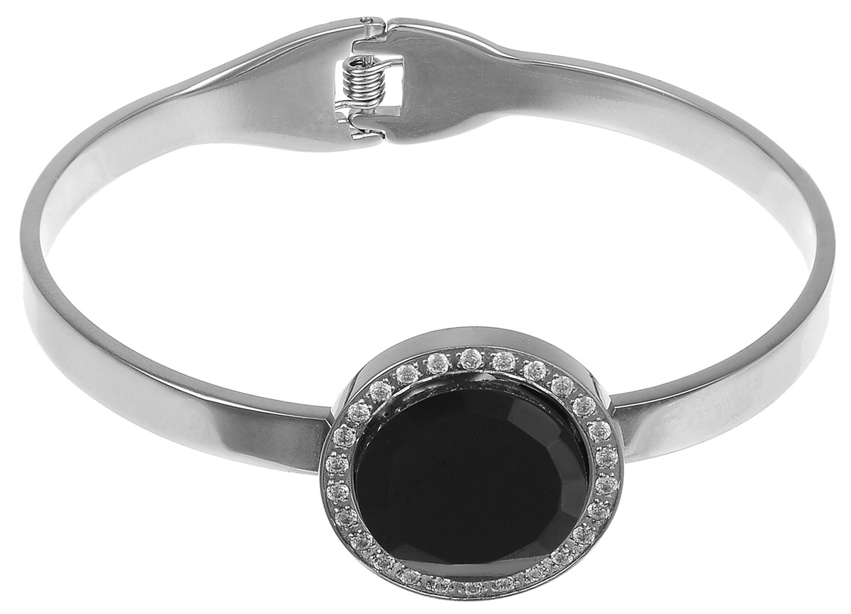 Браслет Art-Silver, цвет: черный, серебристый. КЧ208-1026КЧ208-1026 Браслет Art-Silver, цвет: черный, серебристый. КЧ208-1026КЧ208-1026Шикарный женский браслет Art-Silver состоит из металлической основы, дополненной декоративным элементом, оформленным вставкой из керамики и кубического циркона. Браслет на пружинке, что позволяет идеально зафиксировать модель на руке. Это стильное украшение элегантно завершит модный образ и подчеркнет ваш утонченный вкус.