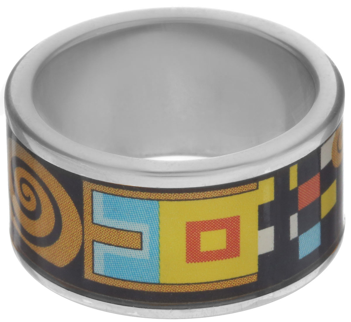 Кольцо Art-Silver, цвет: серебристый, черный, горчичный. ФК110-1-320. Размер 18,5ФК110-1-320 Кольцо Art-Silver, цвет: серебристый, черный, горчичный. ФК110-1-320. Размер 18,5ФК110-1-320Стильное кольцо Art-Silver изготовлено из бижутерного сплава. Изделие оформлено оригинальным принтом и покрыто эмалью. Стильное кольцо придаст вашему образу изюминку и подчеркнет индивидуальность.