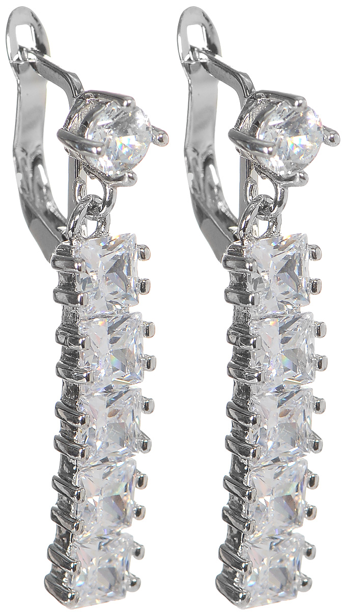Серьги Fashion House, цвет: белый, серебристый. FH33019FH33019 Серьги Fashion House, цвет: белый, серебристый. FH33019FH33019Элегантные серьги Fashion House выполнены из металла. Изделие дополнено подвеской и оформлено вставками из циркона. Серьги застегиваются на удобную английскую застежку, которая эстетично включается в дизайн украшения. Изысканные серьги станут модным аксессуаром как для повседневного, так и для вечернего наряда, они подчеркнут вашу индивидуальность и неповторимый стиль и помогут создать незабываемый уникальный образ.