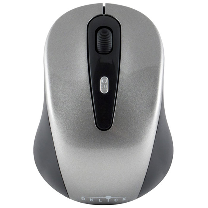 Oklick 435MW, Black Grey мышьTM-3000 BLACK/GREY Oklick 435MW, Black Grey мышьTM-3000 BLACK/GREYБеспроводная мышь Oklick 435MW обладает эргономичным дизайном, позволяющим осуществлять управление как левой, так и правой рукой. Фронтальная поверхность мыши выполнена из глянцевого пластика черного или серого цвета, а боковины корпуса и нижняя его часть имеют матовое исполнение. Данная модель имеет специальный отсек для хранения USB-ресивера, что очень удобно при перевозке мыши.