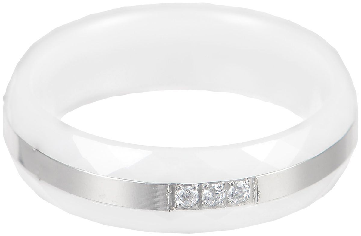 Кольцо Art-Silver, цвет: белый, серебристый. КБ2077-733. Размер 18,5КБ2077-733 Кольцо Art-Silver, цвет: белый, серебристый. КБ2077-733. Размер 18,5КБ2077-733Стильное кольцо Art-Silver изготовлено из керамики. Изделие дополнено вставкой из стали и оформлено цирконами. Стильное кольцо придаст вашему образу изюминку и подчеркнет индивидуальность.