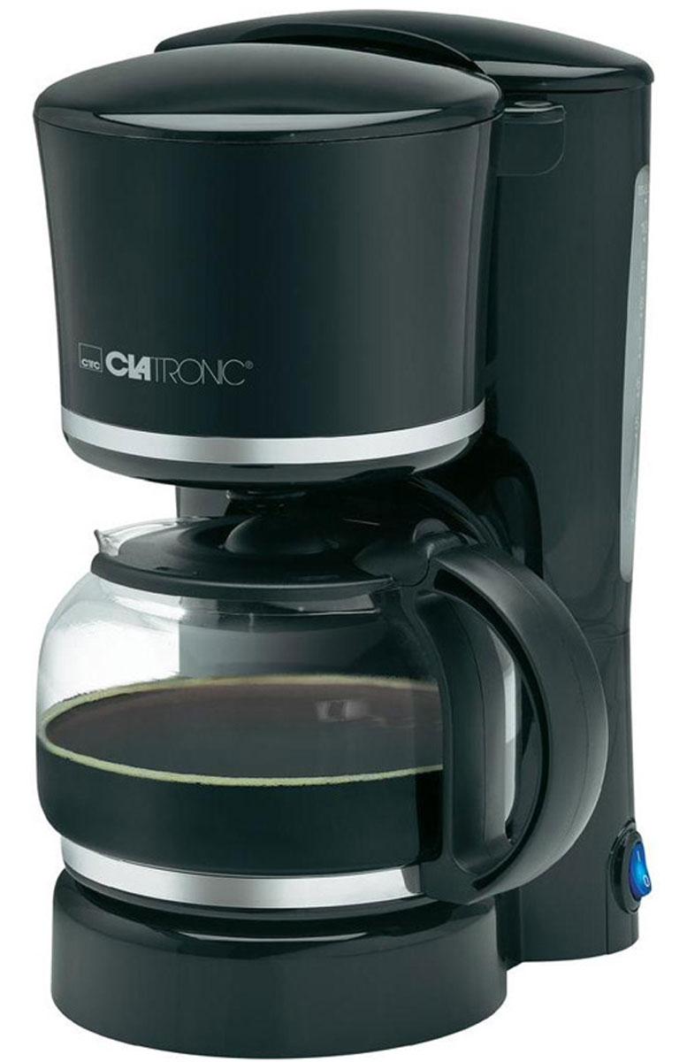 Clatronic KA 3555, Black Silver кофеваркаKA 3555 schwarz-silber Clatronic KA 3555, Black Silver кофеваркаKA 3555 schwarz-silberС помощью капельной кофеварки Clatronic KA 3555 вы сможете приготовить вкусный натуральный кофе. Кофеварка рассчитана на приготовление 8-10 чашек кофе (около 1,25 литра). Световой индикатор позволят отследить работу прибора. Подогреваемая подставка для колбы с автоматическим отключением.