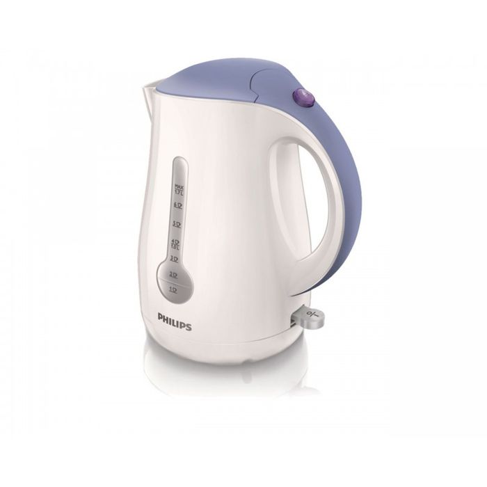 Philips HD 4677/40HD4677/40 Philips HD 4677/40HD4677/40Катушка для удобного хранения шнура Шнур оборачивается вокруг основания, что позволяет легко разместить чайник на кухне. Плоский нагревательный элемент для быстрого кипячения Встроенный нагревательный элемент из нержавеющей стали обеспечивает быстрое кипячение и простую очистку. Четырехкомпонентная система безопасности Четырехкомпонентная система безопасности для предотвращения короткого замыкания и выкипания воды с функцией автовыключения после закипания воды или снятия с основания. Фильтр от накипи обеспечивает чистоту воды и чайника. Беспроводная подставка с поворотом на 360 ° для удобства использования. Широко открывающаяся откидная крышка для удобного наполнения и очистки исключает контакт с паром. Индикаторы уровня воды по обеим сторонам электрического чайника Philips будут удобны и для правшей, и для левшей. Наполнить чайник можно через носик, или открыв крышку.