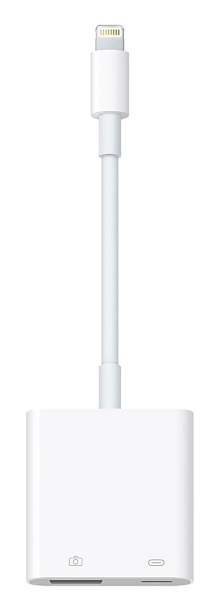 Apple Lightning/USB 3 USB-адаптер для подключения камерыMK0W2ZM/A Apple Lightning/USB 3 USB-адаптер для подключения камерыMK0W2ZM/AС адаптером Lightning/USB 3 для подключения камеры можно легко переносить фотографии и видео с цифровой камеры высокого разрешения на iPad Pro. Подсоедините адаптер Lightning/USB 3 для подключения камеры, и iPad Pro автоматически откроет приложение Фото, в котором можно выбрать фотографии и видеозаписи для импорта, а затем организовать их в альбомы. Сделайте свой iPad Pro ещё более универсальным и удобным, подключив адаптер Lightning/USB для камеры к адаптеру питания USB. Вы сможете подключать различные периферийные устройства USB: концентраторы, Ethernet-адаптеры, интерфейсы аудио/MIDI и устройства чтения для карт CompactFlash, SD, microSD и других форматов. Адаптер Lightning/USB 3 для подключения камеры поддерживает стандартные форматы изображений, в том числе JPEG и RAW, а также форматы SD- и HD-видео, включая H.264 и MPEG-4. iPad Pro с дисплеем 12,9 дюйма поддерживает передачу данных со скоростью USB 3.0, а iPad Pro с дисплеем 9,7 дюйма — со...