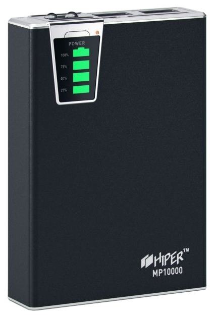 Внешний аккумулятор Hiper Power Bank MP10000, Black (10000 мАч)MP10000 BLACK Внешний аккумулятор Hiper Power Bank MP10000, Black (10000 мАч)MP10000 BLACKPower bank Hiper MP10000 Li-Ion 10000mAh 2.1A+1A black