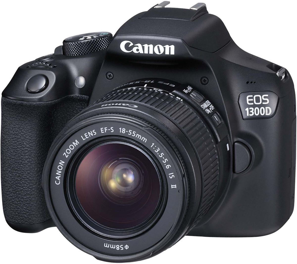 Canon EOS 1300D Kit 18-55 IS II цифровая зеркальная фотокамера1160C005 Canon EOS 1300D Kit 18-55 IS II цифровая зеркальная фотокамера1160C005Цифровая зеркальная фотокамера Canon EOS 1300D позволяет легко получать отличные фотографии и видео Full HD в кинематографическом качестве. Создавайте превосходные изображения с высокой детализацией благодаря большому 18-мегапиксельному датчику изображения размера APS-C. Распечатывайте изображения даже в формате A2 или креативно обрезайте их без потери качества. Снимайте великолепные фотографии без вспышки даже при слабом освещении, чтобы передать истинную атмосферу сцены. Диапазон чувствительности EOS 1300D составляет ISO 100–6400 (с возможностью увеличения до ISO 12800), что позволяет добиться естественного отображения на каждом снимке. Снимайте потрясающие портреты, используя малую глубину резкости, которая характерна для съемки цифровой зеркальной камерой и позволяет создавать эффектные фотографии, выделяя объект съемки на красиво размытом заднем плане. Создавайте изображения с высокой детализацией и точной передачей цвета...