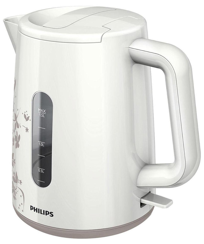 Philips HD9310/14 электрочайникHD9310/14 Philips HD9310/14 электрочайникHD9310/14Не правда ли, здорово за считаные секунды вскипятить воду и без лишних усилий очистить чайник Philips? Плоский и удобный в очистке нагревательный элемент позволяет быстро вскипятить воду. Благодаря моющемуся фильтру от накипи вода становится чистой, а напитки - без частиц известкового осадка. Удобное наполнение через носик/крышку Наполнить чайник можно через носик или открыв крышку. Индикаторы уровня воды с двух сторон чайника Индикаторы уровня воды по обеим сторонам электрического чайника Philips будут удобны и для правшей, и для левшей. Катушка для удобного хранения шнура Шнур оборачивается вокруг основания, что позволяет легко разместить чайник на кухне. Беспроводная подставка с поворотом на 360° для удобства использования. Фильтр для защиты от накипи Фильтр для защиты от накипи обеспечивает чистоту воды и чайника. Плоский нагревательный элемент для быстрого кипячения воды и легкой чистки ...