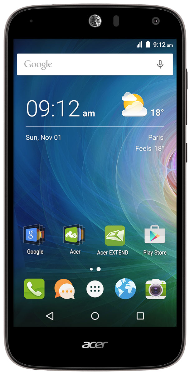 Acer Liquid Z630S, Black SilverHM.HSYEU.002 Acer Liquid Z630S, Black SilverHM.HSYEU.002Оцените возможности смартфона Acer Liquid Z630S: продолжительное время автономной работы, превосходную производительность и высочайшее качество изображения на 5.5 HD-дисплее с технологией IPS. Мощный восьмиядерный процессор обеспечивает быстрое время отклика, удобство работы в браузере, плавное воспроизведение видео и прохождение видеоигр на великолепном 5,5 HD-экране. Батарея 4000 мАч и память 32 ГБ обеспечат заряд на весь день и достаточно места для коллекции фотографий и видео. Удивите своих друзей. Снимите общее сэлфи высокого качества на камеру с широким углом съемки, просто сказав Чиз. Снимки сэлфи с разрешением 8 МП будут прекрасно смотреться на дисплее с технологией IPS, которая обеспечивает высокое качество изображения под любым углом обзора. Заряжайте телефоны друзей с помощью своего мобильного устройства через порт MicroUSB. Кроме того, вы можете подключить к этому порту флэш-накопитель USB, чтобы воспроизводить...