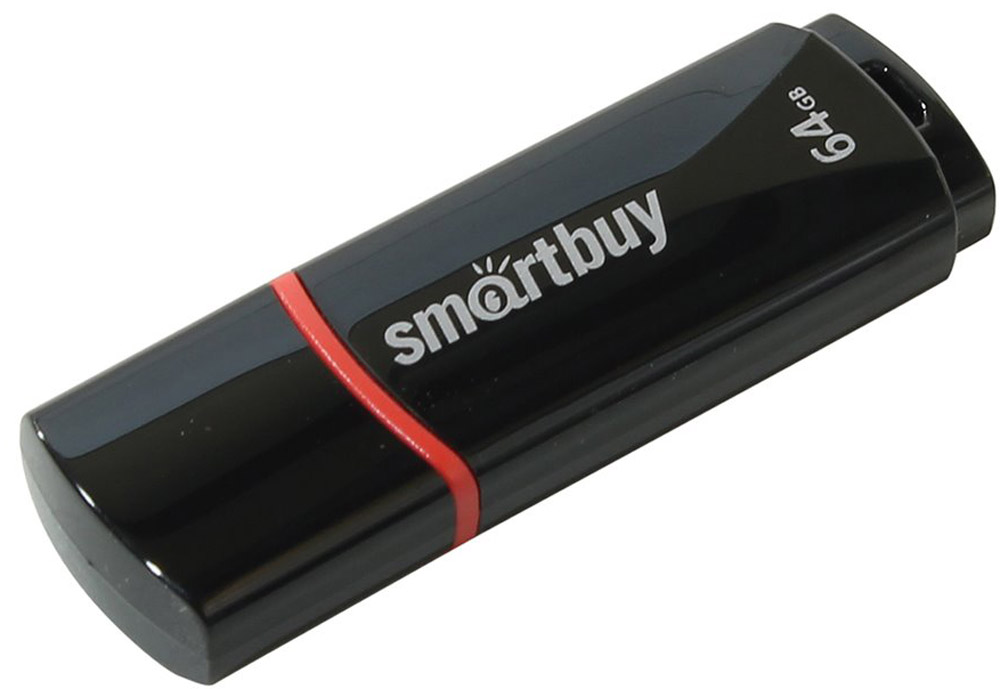 SmartBuy Crown 64GB, Black USB-накопительSB64GBCRW-K SmartBuy Crown 64GB, Black USB-накопительSB64GBCRW-KВ дизайне SmartBuy Crown - простота и стиль, а отверстие для шнурка позволяет прикрепить накопитель к вашему телефону или связке ключей, чтобы он всегда был под рукой. Дизайн устройства предусмотрен таким образом, что колпачок можно прикрепить сзади корпуса (по типу шариковой ручки), что позволяет не потерять его. Простой и стильный дизайн Отверстие для шнурка Пропускная способность интерфейса: 480 Мбит/сек