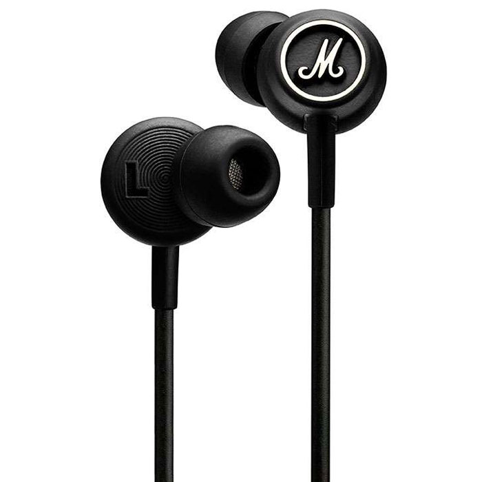 Marshall Mode Android наушники7340055311724 Marshall Mode Android наушники7340055311724Вставные наушники Marshall Mode Android обеспечивают мощный звук с минимальными искажениями, а уникальный дизайн вкладышей гарантирует комфортную посадку наушников. Данная модель поддерживает функцию управления устройствами Android благодаря дополнительным многофункциональным кнопкам. Набор сменных амбушюр четырех популярных размеров позволяет добиться максимально комфортной посадки наушников. Особенности: Шнур, оснащенный микрофоном и пультом, предотвращающий спутывание Кнопки для мгновенного ответа на входящий звонок, остановки, возобновления и перелистывания музыкальных композиций, а также регулировки уровня громкости Прочный штекер совместим со всеми музыкальными проигрывателями, оснащенными разъемом 3,5 мм