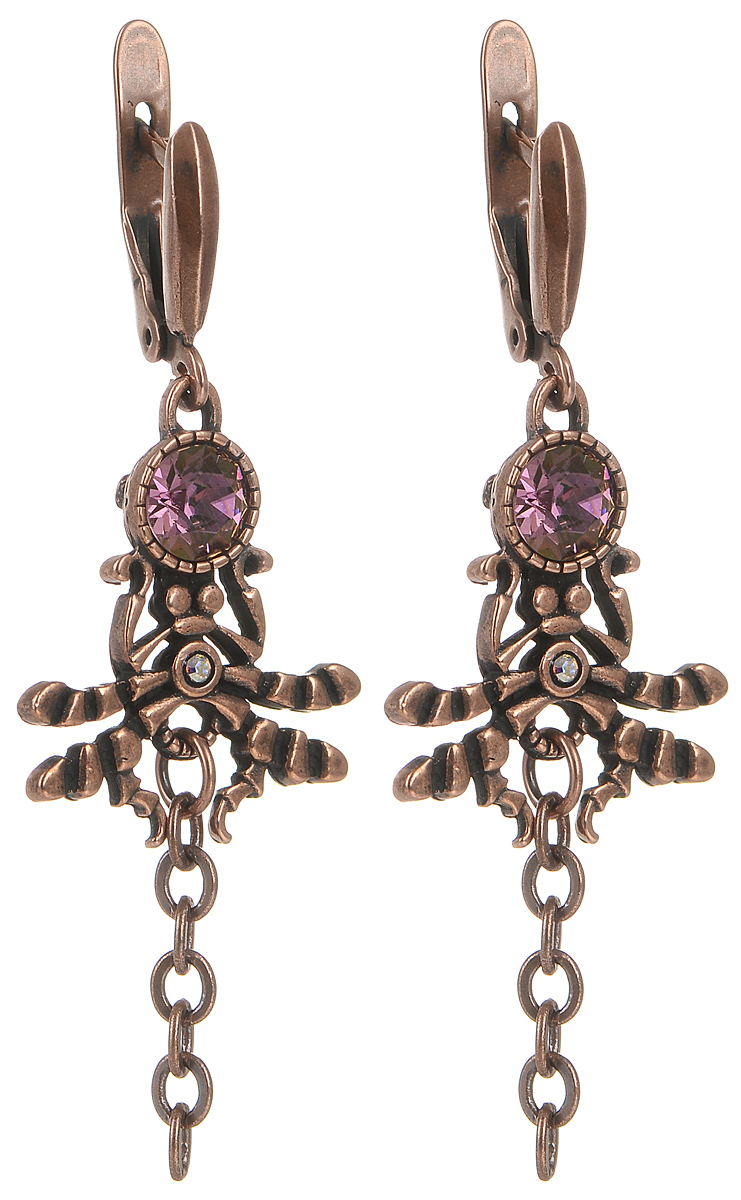 Серьги Jenavi Барк, цвет: медный, розовый. k344u151k344u151 Серьги Jenavi Барк, цвет: медный, розовый. k344u151k344u151Серьги Jenavi Барк из коллекции Кассида изготовлены из гипоаллергенного ювелирного сплава c медным покрытием и оформлены в виде насекомого. Украшение декорировано стразами и кристаллами Swarovski. Изделие оснащено классическим английским замком, который надежно зафиксирует серьги. Стильные серьги Jenavi Барк помогут дополнить любой образ и привнести в него завершающий яркий штрих.