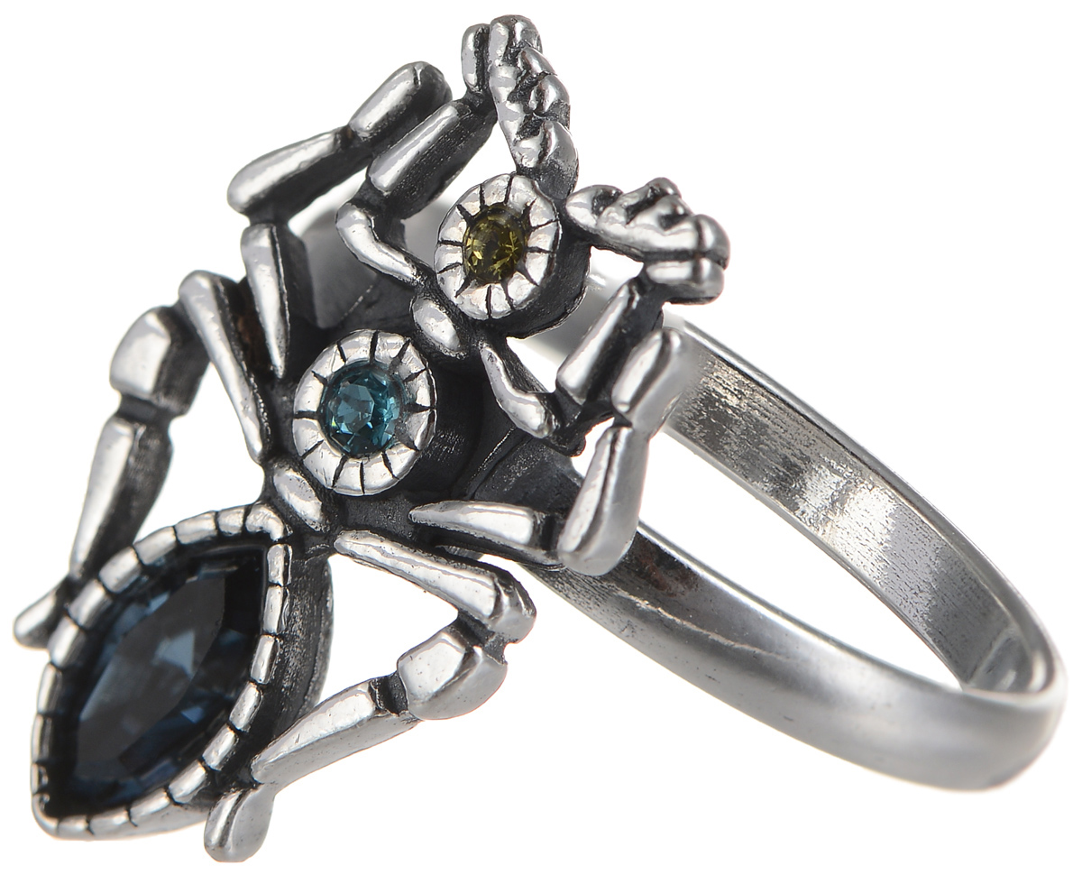 Кольцо Jenavi Тоурмис, цвет: серебристый, синий, желтый. k3393044. Размер 16k3393044 Кольцо Jenavi Тоурмис, цвет: серебристый, синий, желтый. k3393044. Размер 16k3393044Оригинальное кольцо Jenavi Тоурмис из коллекции Кассида, выполненное из ювелирного сплава с покрытием из черненого серебра, оформлено декоративным элементом в виде муравья, который украшен стразами и кристаллом Swarovski. Красивое и необычное украшение блестяще подчеркнет ваш изысканный вкус и поможет внести разнообразие в привычный образ.