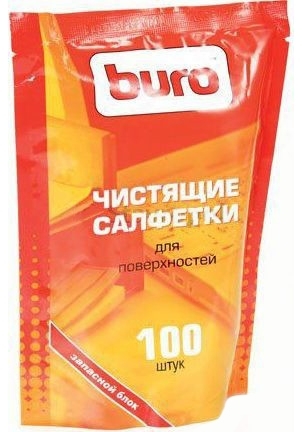 Салфетки чистящие для поверхностей Buro BU-Zsurface, 100 шт