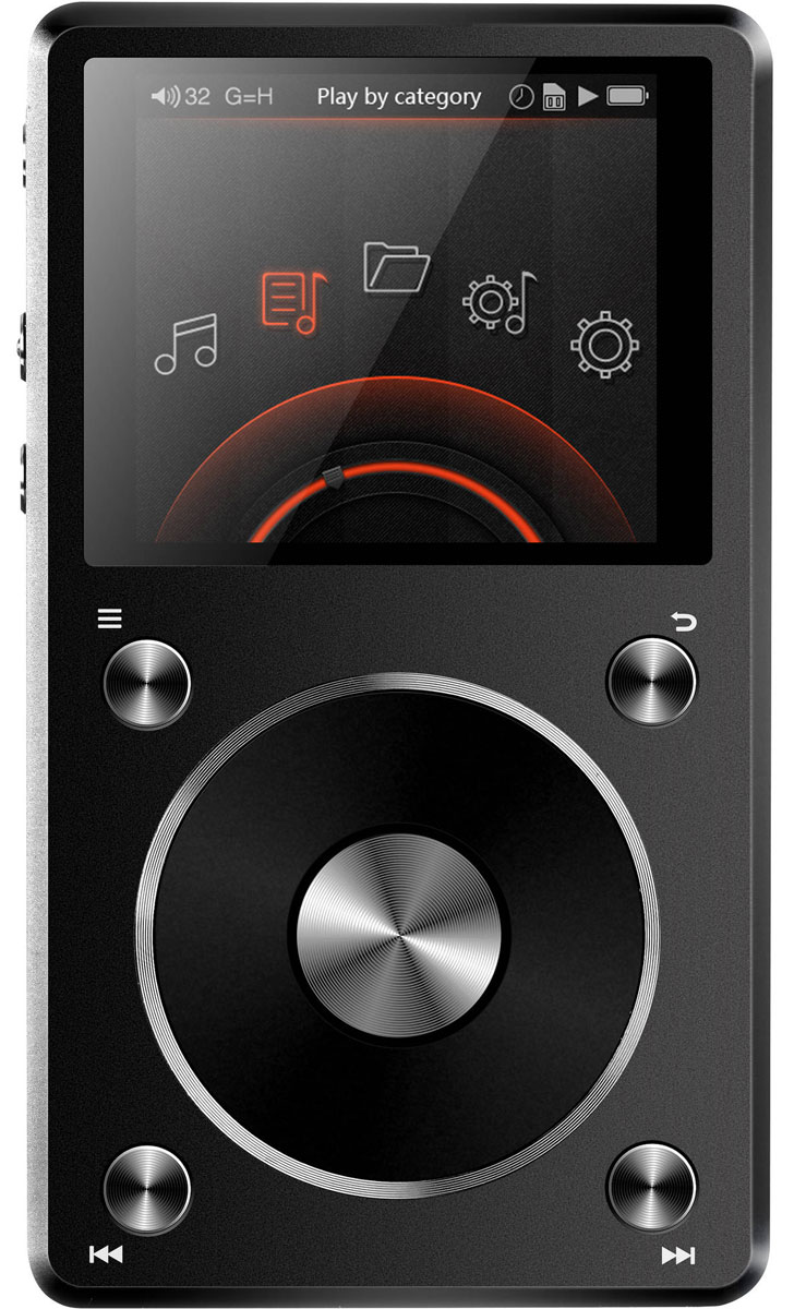Fiio X5 II, Black Hi-Res плеер15118481 Fiio X5 II, Black Hi-Res плеер15118481Fiio X5 II - обновленный портативный плеер 2 поколения, который стал на 12 % легче и на 15 % компактнее предыдущей модели этой серии. Экран с матрицей IPS имеет диагональ 2,4 дюйма, разрешение 400 х 360 пикселей, и обладает достаточной яркостью для уверенного считывания информации даже при значительном уровне внешней освещенности. Алюминиевый корпус аппарата имеет отделку под титан, которая хорошо противостоит механическим повреждениям. В данной модели применена оригинальная схема управления величиной питающего напряжения - оно может быть установлено на значении +/-7 В для получения наилучшего качества звучания, или на +/- 5 В для наибольшей экономичности использования энергии аккумулятора. Плеер можно использовать и как ЦАП при подключении к вашему ПК. Цифровая схема также была полностью обновлена, и она построена на базе чипов JZ4760B/SA2000/PCM1792A/PGA2311A, что позволило обеспечить прямую декодировку потоков DSD64/128, а также воспроизведение...